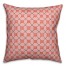 Pink Cross-Stitch Printed Pattern Pillow