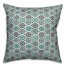 Square Flowers in Blue Pillow