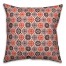 Square Flowers in Red Pillow