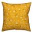 Whimsical Cherry Pattern in Yellow Pillow