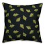 Palm Pattern in Green and Black Pillow Cover