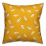 Palm Pattern in Yellow and White Pillow Cover