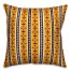 Folk Flower Pattern in Yellow Pillow Cover