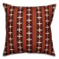 Folk Flower Pattern in Red Pillow Cover