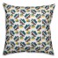 Acorns and Leaves Pattern in Blue Pillow