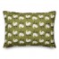Green Rooster Pattern 14x20 Spun Poly Pillow