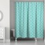 Oval Pattern in Blue 71x74 Shower Curtain