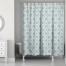 Heart Pattern in Blue 71x74 Shower Curtain