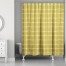 Yellow Check Plaid 71x74 Shower Curtain