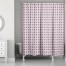 Pixel Floral Pattern in Pink 71x74 Shower Curtain