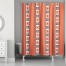 Folk Floral Stripe Pattern in Red 71x74 Shower Curtain