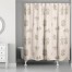 Folk Forest Motif in Pink 71x74 Shower Curtain