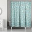 Songbird Pattern in Blue 71x74 Shower Curtain