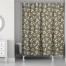 Songbird Pattern in Brown 71x74 Shower Curtain