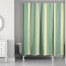 Green Stripes 71x74 Shower Curtain