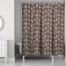 Gray Rooster Pattern 71x74 Shower Curtain
