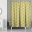 Gold Zig Zag Pattern 71x74 Shower Curtain