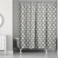 Abstract Snowflake Pattern in Gray 71x74 Shower Curtain
