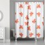 Butterfly Pattern in Red 71x74 Shower Curtain