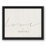 Love Never Fails Framed 11x14 Black Floating Framed Canvas