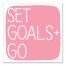 Set Goals + Go 16x16 Canvas Wall Art