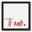 Te Amo Framed 12x12 Black Floating Framed Canvas