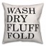 Wash Dry Fluff Fold 16x16 Spun Poly Pillow