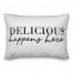 Delicious Happens Here Lumbar 14x20 Spun Poly Pillow