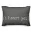 I Heart You Lumbar 14x20 Spun Poly Pillow