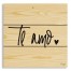 Te Amo Black Heart 10.5x10.5 Pallet Wood Art