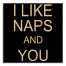 I Like Naps And You 14x14 Pallet Wood Art