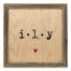 ILY Heart 12x12 Framed Pallet Wood Art