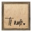 Te Amo Black Heart 12x12 Framed Pallet Wood Art