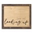 Never Stop Looking Up 14x11 Framed Pallet Wood Art