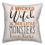 A Wicked Witch and Her Little Monsters 18x18 Spun Poly Pillow