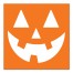 Jack-O Face 12x12 Canvas Wall Art