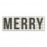 Beige Plaid Merry in Brown 12x36 Canvas Wall Art