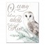 O Come Let Us Adore Him Owl 16x20 Canvas Wall Art