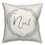 Noel Wreath 18x18 Spun Poly Pillow