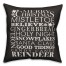 Christmas Sayings in Brown 18x18 Spun Poly Pillow