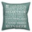 Christmas Sayings in Green 18x18 Spun Poly Pillow