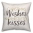 Christmas Wished and Mistletoe Kisses 18x18 Spun Poly Pillow