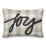 Joy on Beige Plaid 14x20 Spun Poly Pillow