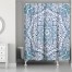 Blue Teal Mandala Pattern 71x74 Shower Curtain