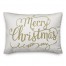 Merry Christmas Gold Script 14x20 Spun Poly Pillow