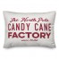 The North Pole Candy Cane Factory 14x20 Spun Poly Pillow