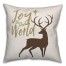Joy To The World Reindeer 18x18 Spun Poly Pillow