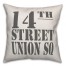Vintage Sign 14th Street Union Square 18x18 Spun Poly Pillow