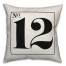 Vintage Number 12 Sign 18x18 Spun Poly Pillow