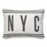 NYC Gray and White Stripes 14x20 Spun Poly Pillow